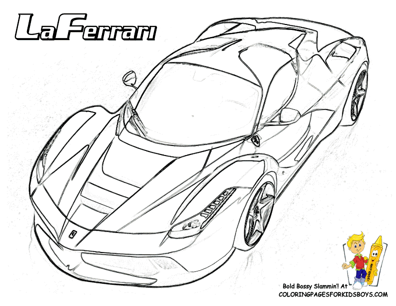 Heart Pounding Ferrari Coloring | Ferrari Cars | Free | Boys Race