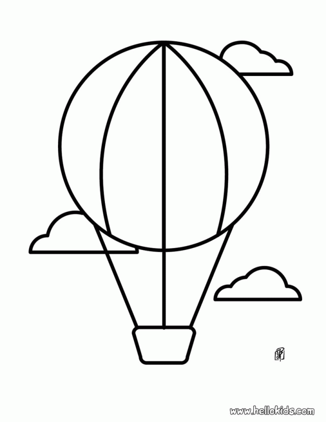 Printable Hot Air Balloon Coloring Page Source 