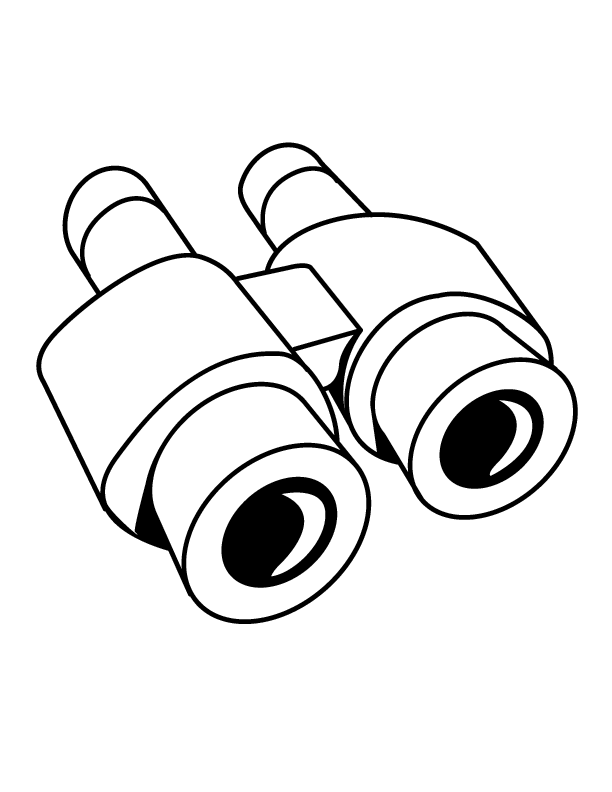 cartoon binoculars | printable coloring in pages for kids 
