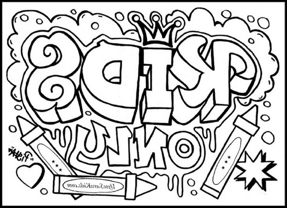 Cool Design Coloring Pages Graffiti Creator Page Stencils Free