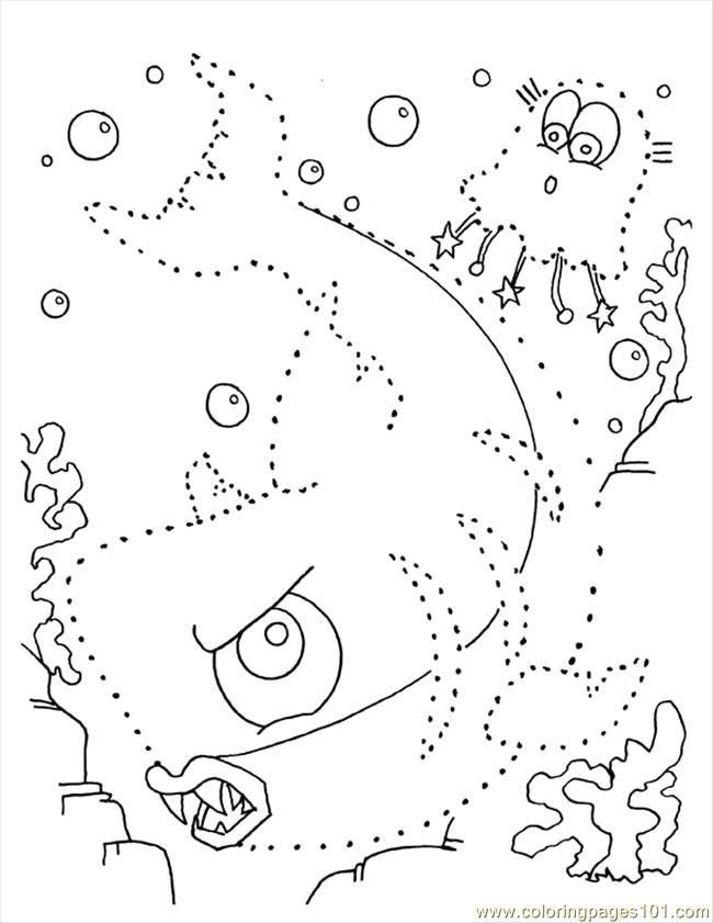 join the dots fish Colouring Pages