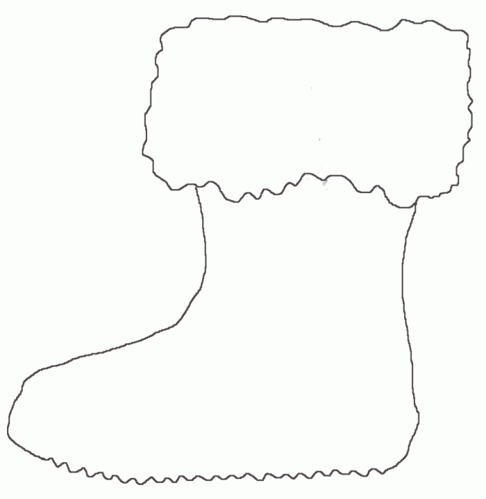 Winter Boot Santa Coloring Pages - Winter Coloring Pages : Free