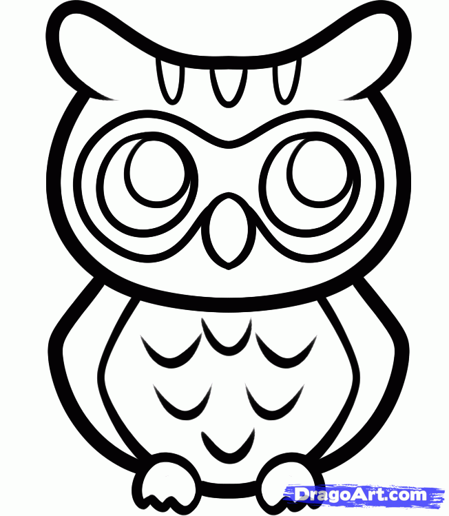 simple owl drawings