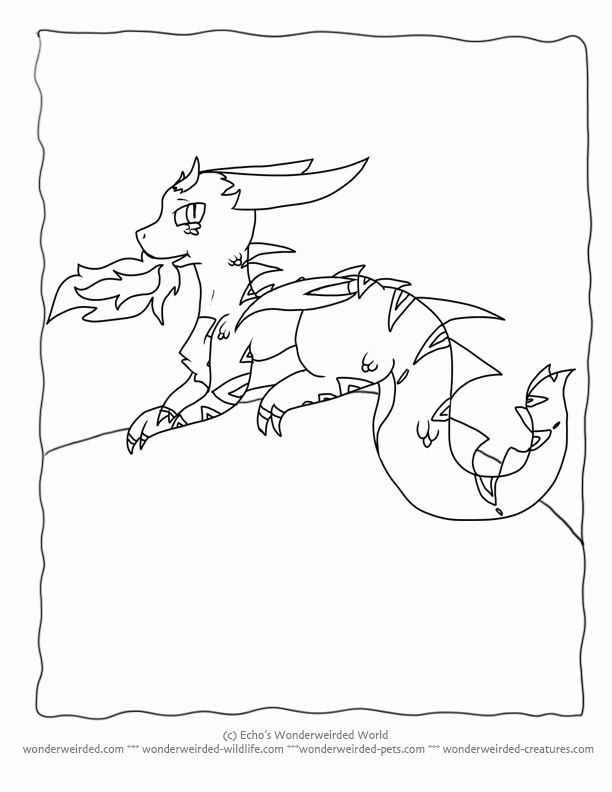 Dragon Cartoon Coloring Pages, Echos Dragon Printable Coloring Pages