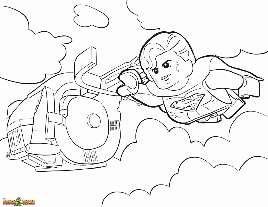 Lego Superman To Color Clip Art Library