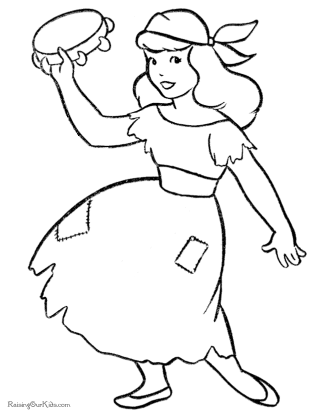 Halloween Girl Coloring Pages