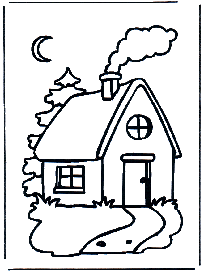 Cabin Colouring Pages