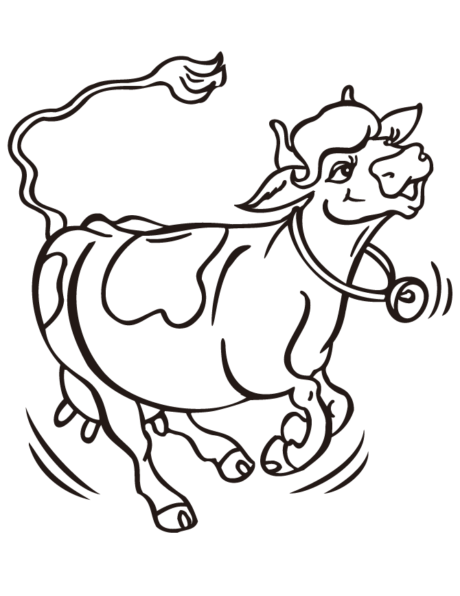 Free Cartoon Cow Coloring Pages, Download Free Cartoon Cow Coloring