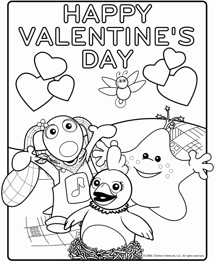 Kids Coloring Valentines Day Card Clip Art Library