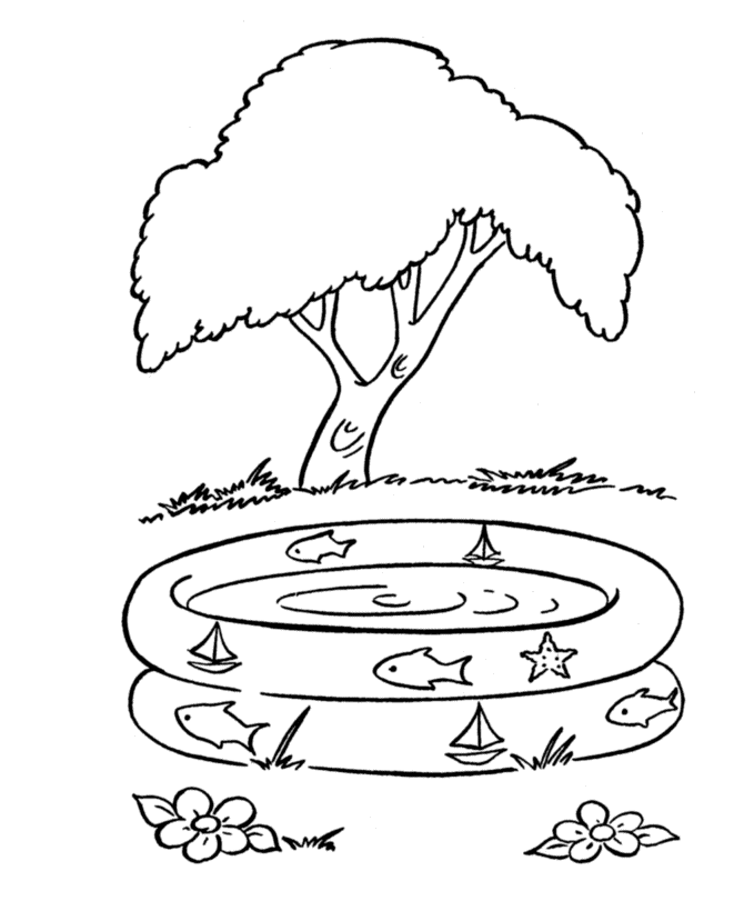 Summer pool| Coloring Pages for Kids | Best Coloring Pages