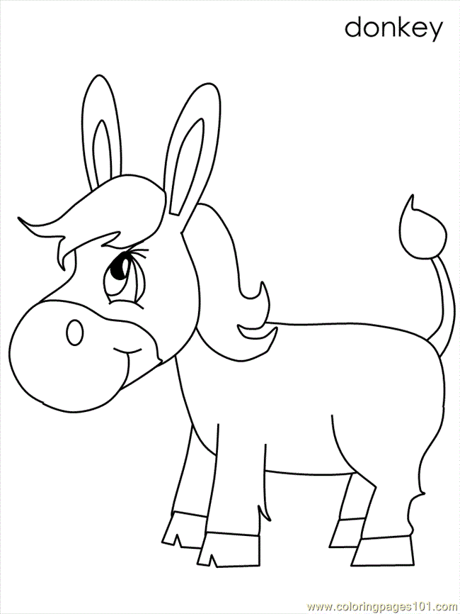 Coloring Pages Donkey (Peoples  Others) - free printable coloring
