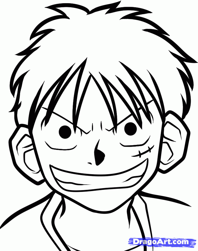 One Piece Simple Drawing Clip Art Library