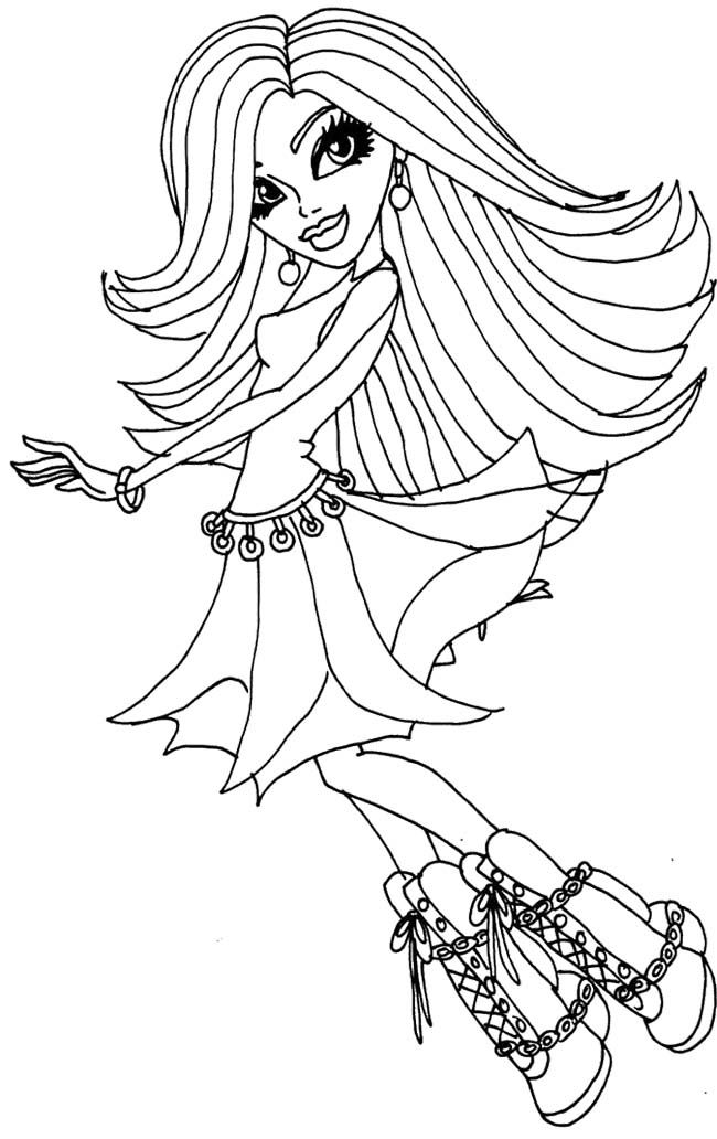 Monster High Coloring Pages : Monster High Spectra Vondergeist