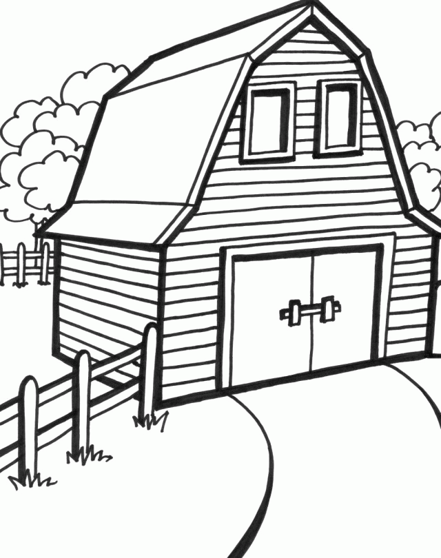 Free Barn Coloring Page Download Free Barn Coloring Page Png Images