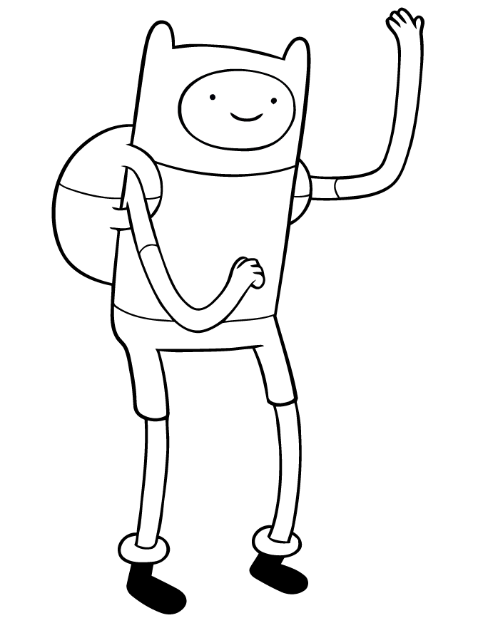finn adventure time Colouring Pages