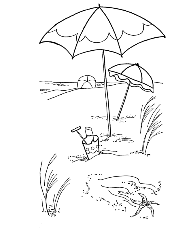 Free Summer Beach Coloring Pages, Download Free Summer Beach Coloring