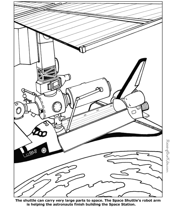 challenger space shuttle Colouring Pages