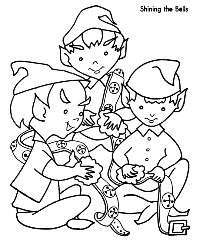 Christmas Eve Coloring Pages - Shining the Sleigh Bells Coloring