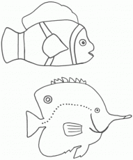 Tropical Fish Coloring Page Free Printable Fish Crafts Sheet