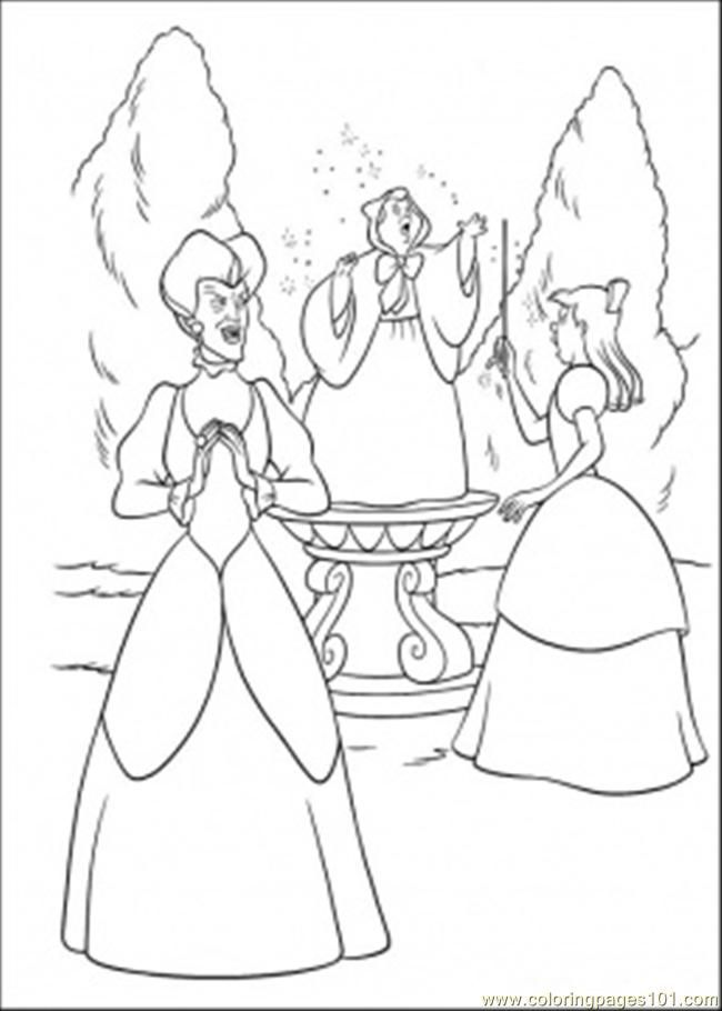Coloring Pages For1 Cinderella (Cartoons  Cinderella)| free printable