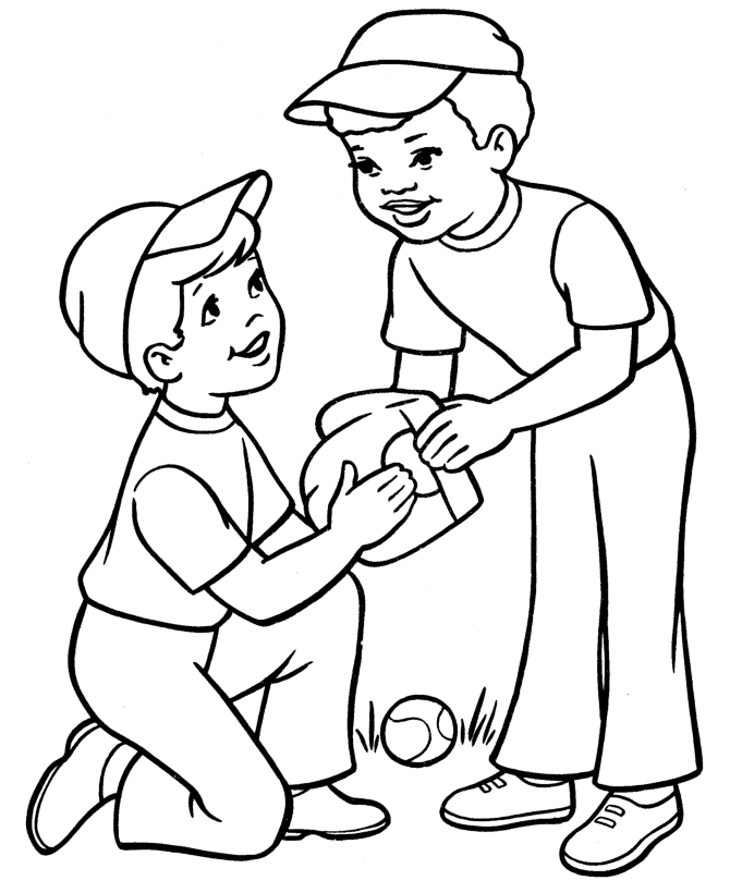 Spring Sports Coloring  - Spring Coloring Sheets: Bluebonkers