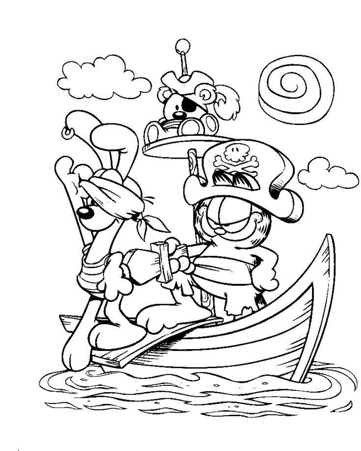 Garfield And Friends Coloring Page | Garfield