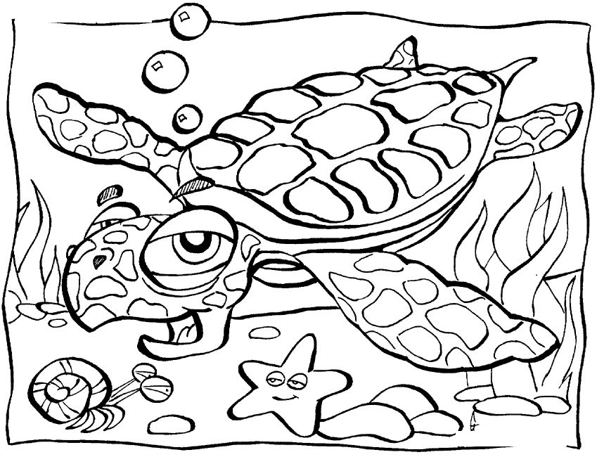 Ocean Animals Coloring Pages 