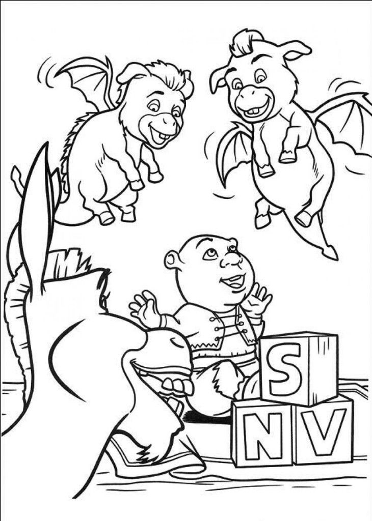 free shrek coloring pages