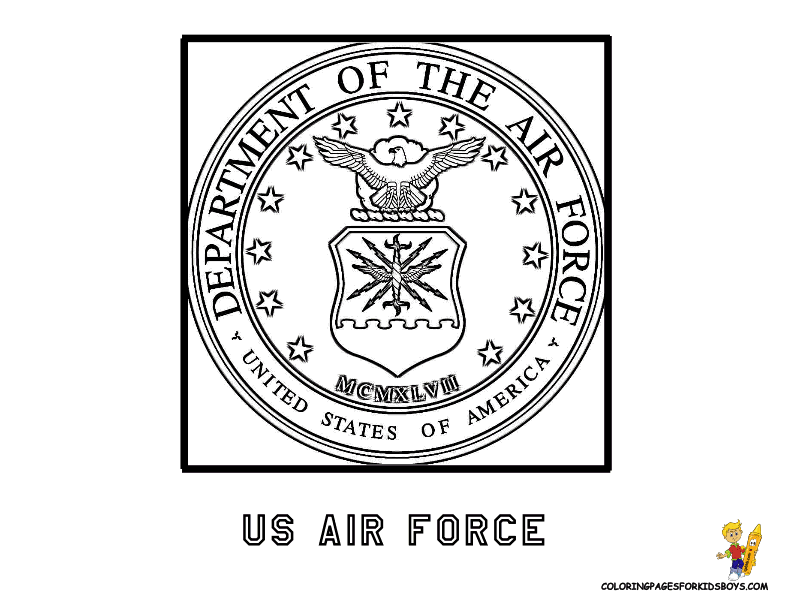 US Air Force flag coloring 