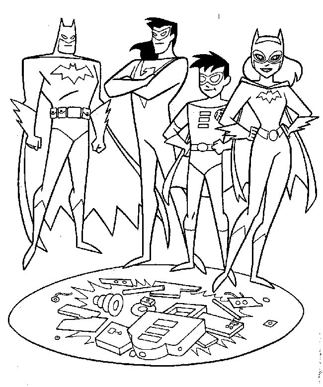 Batman And Batgirl Coloring Pages | Coloring