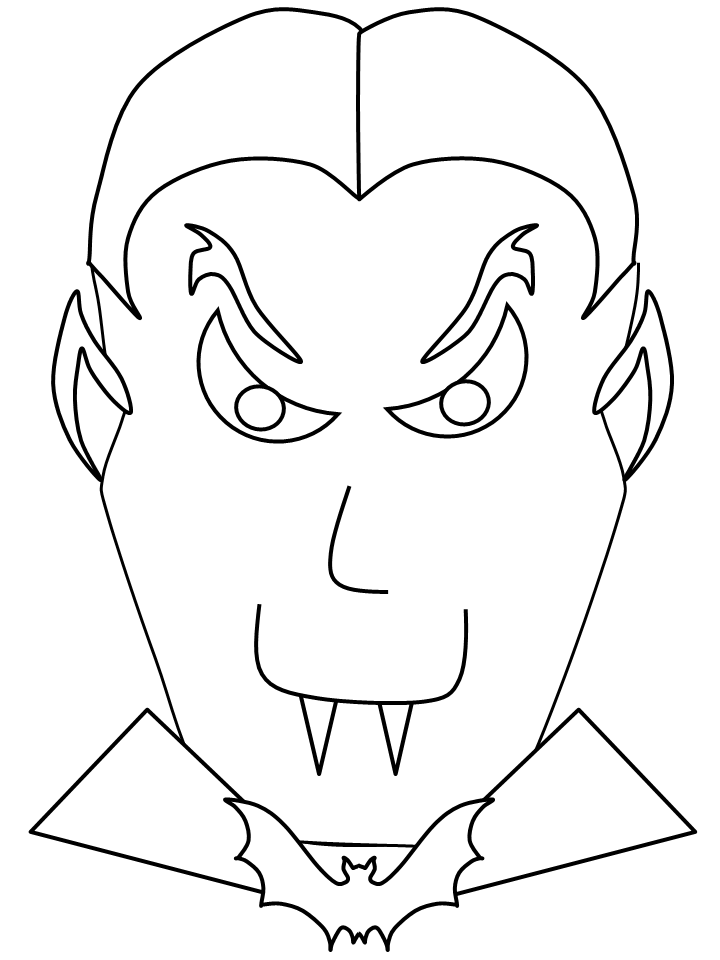 Vampire2 Halloween Coloring Pages  Coloring Book
