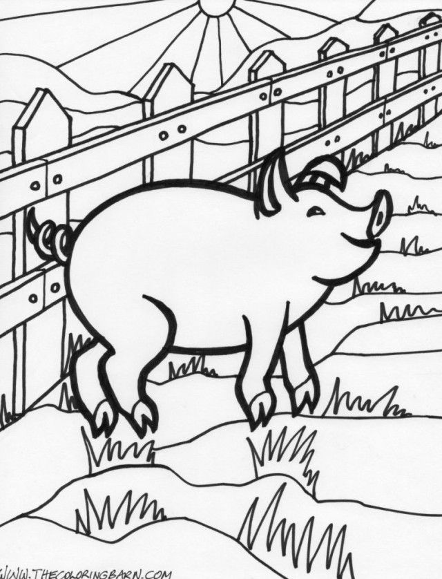 Printable Pig Coloring Page Ace Images Pig Coloring Pages