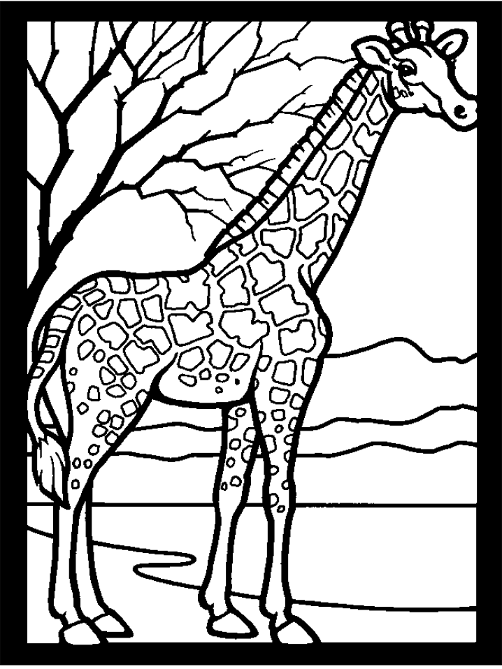 christmas giraffe coloring pages