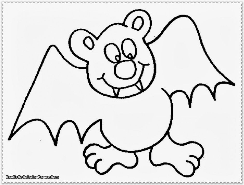 A Spooky Halloween Bat Coloring Page Halloween Coloring Pages