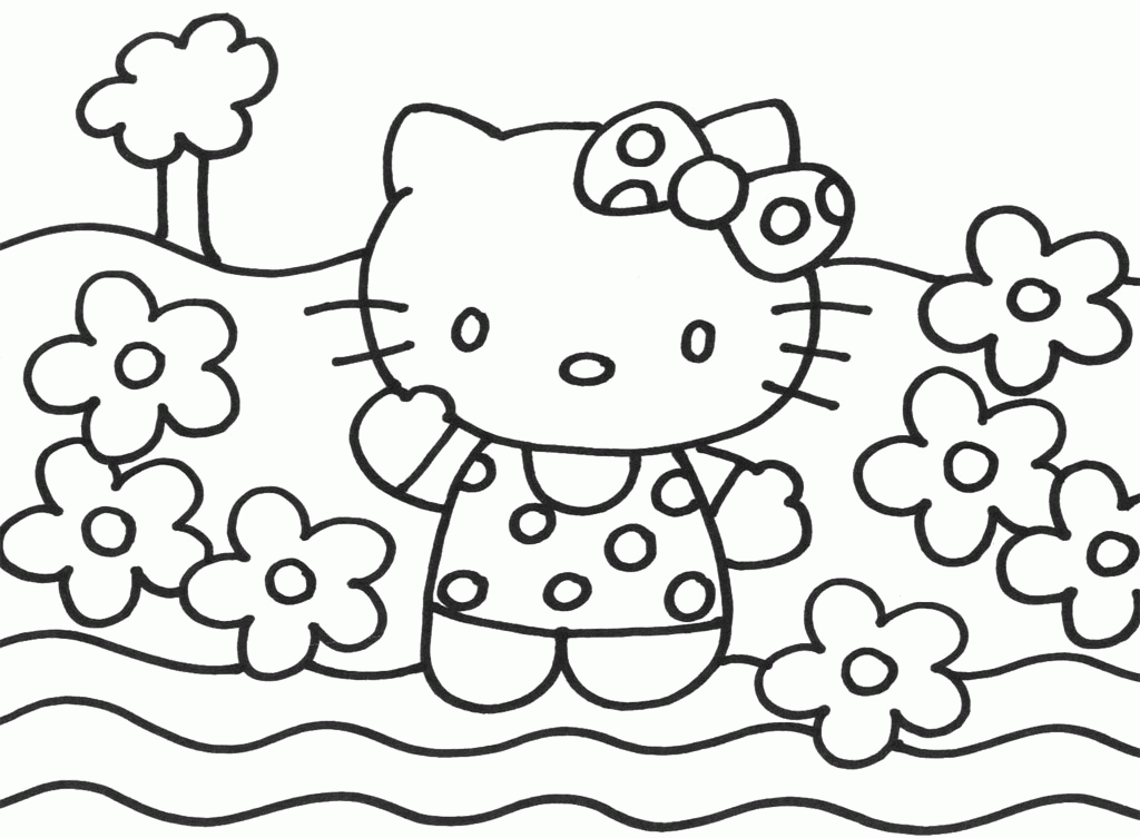 Hello Kitty And Santa Claus Happy Christmas Coloring Page Free Coloring Pages Online