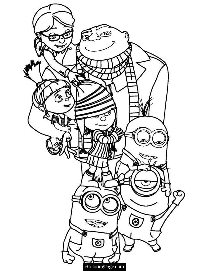 Despicable Me Gru, Daughters, and Minions 