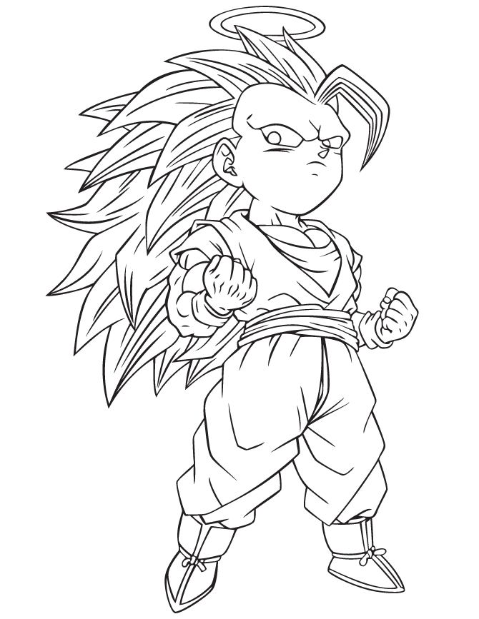 Z gotenks Colouring Pages