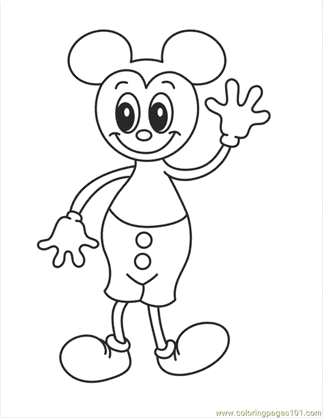 Coloring Pages Of Disney Characters (Mammals  Mouse)| free printable