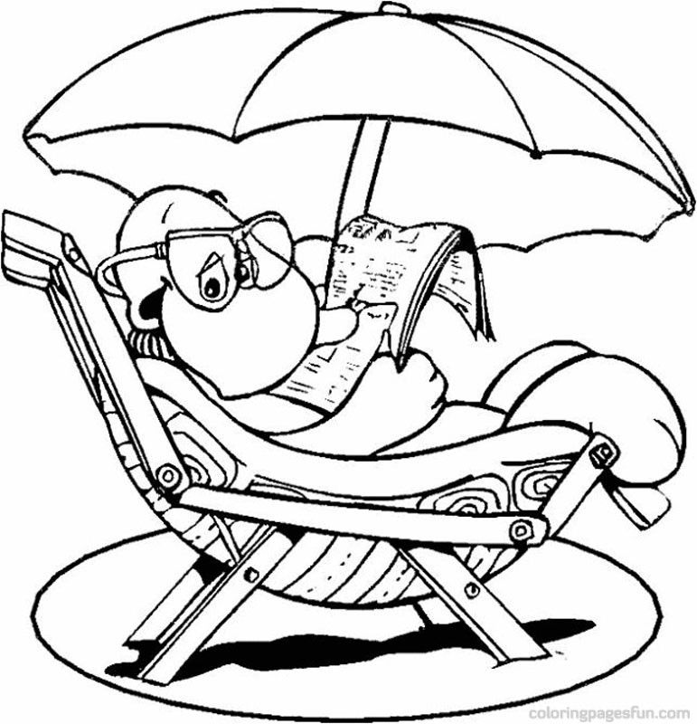 Summer Vacation | Free Printable Coloring Pages