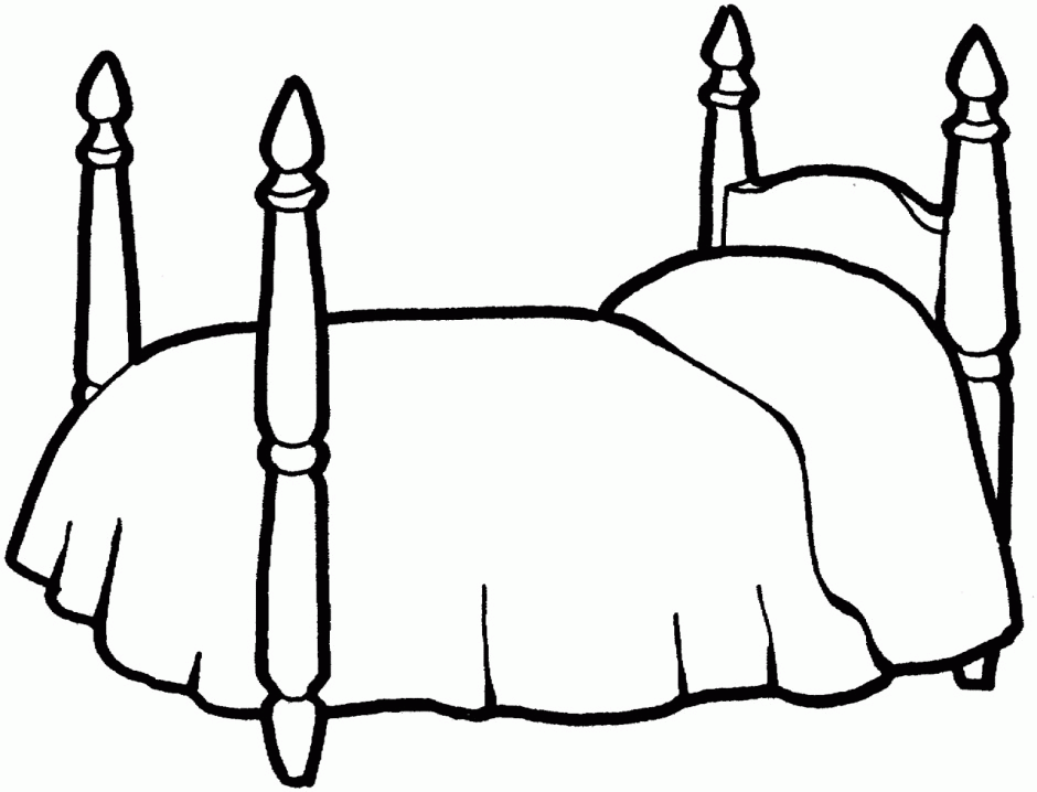 A Bedroom Colouring Pages Houses Coloring Pages Kids Coloring