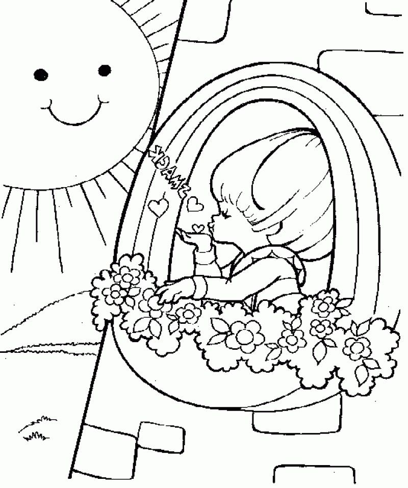 Rainbow Brite Is Blowing Coloring Pages 