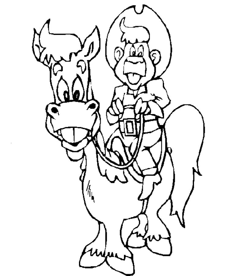 Free Printable Cowboy Coloring Pages Download Free Printable Cowboy 