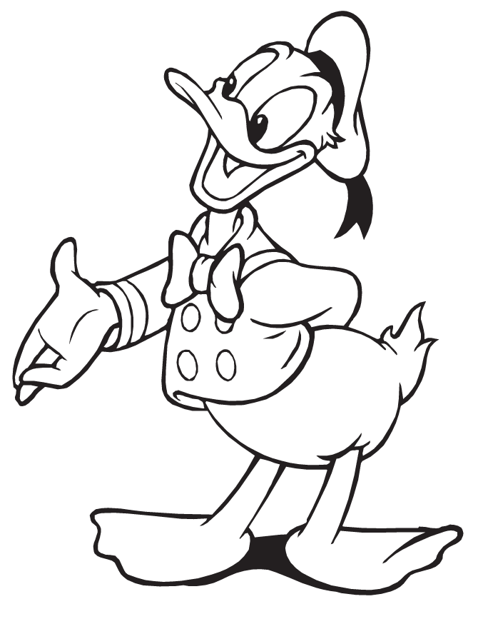 Disneys Donald Duck Welcome Coloring Page | Free Printable
