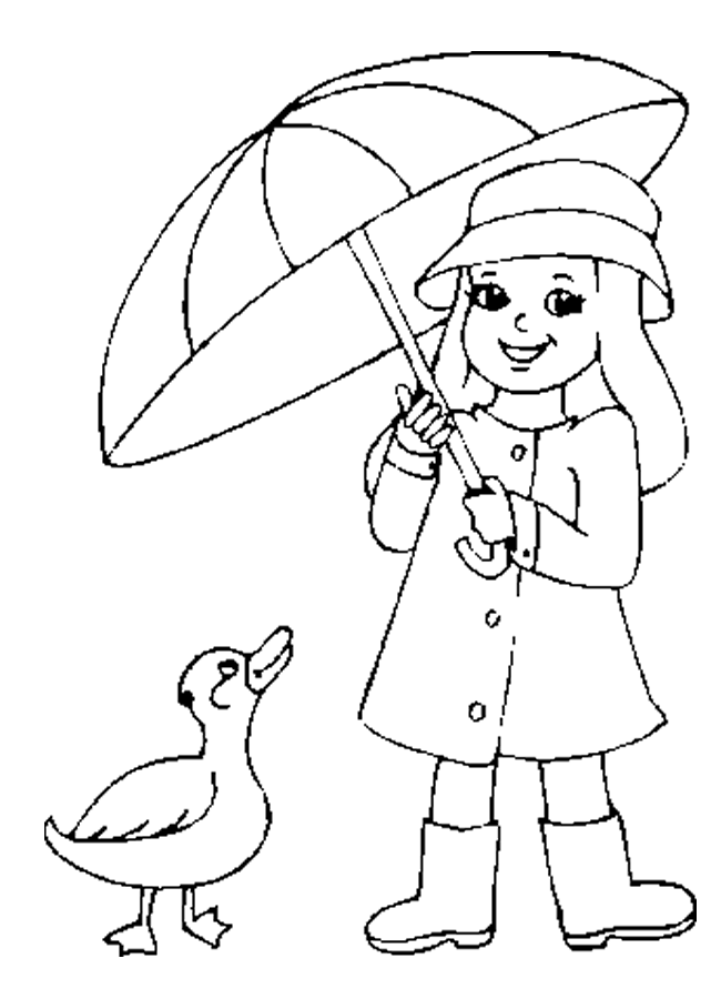 Free Ready for Rain Coloring Sheet 