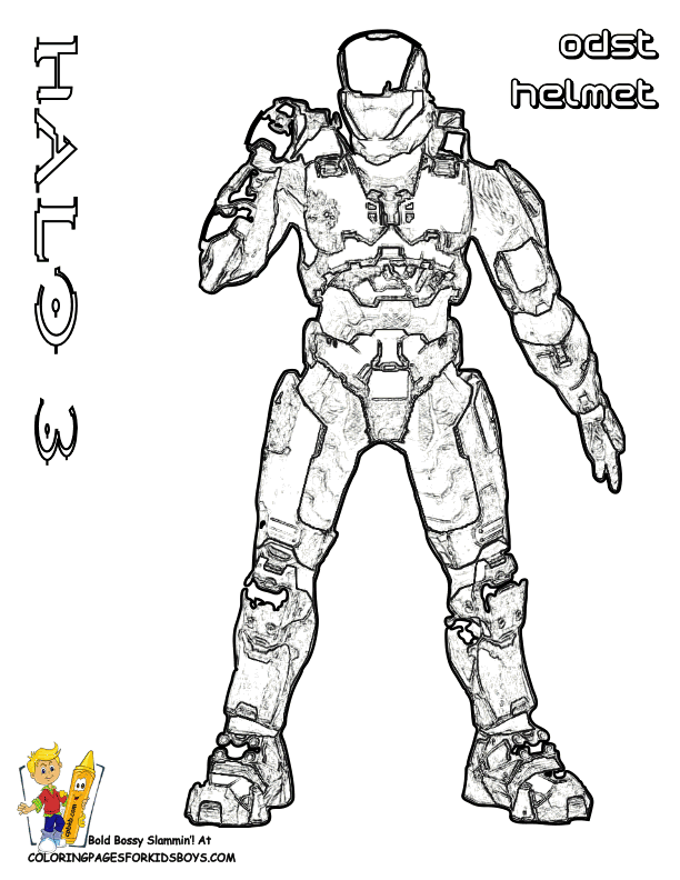 Coloring Pages to Print Halo 3 | Halo3 | Free| Halo3 Coloring