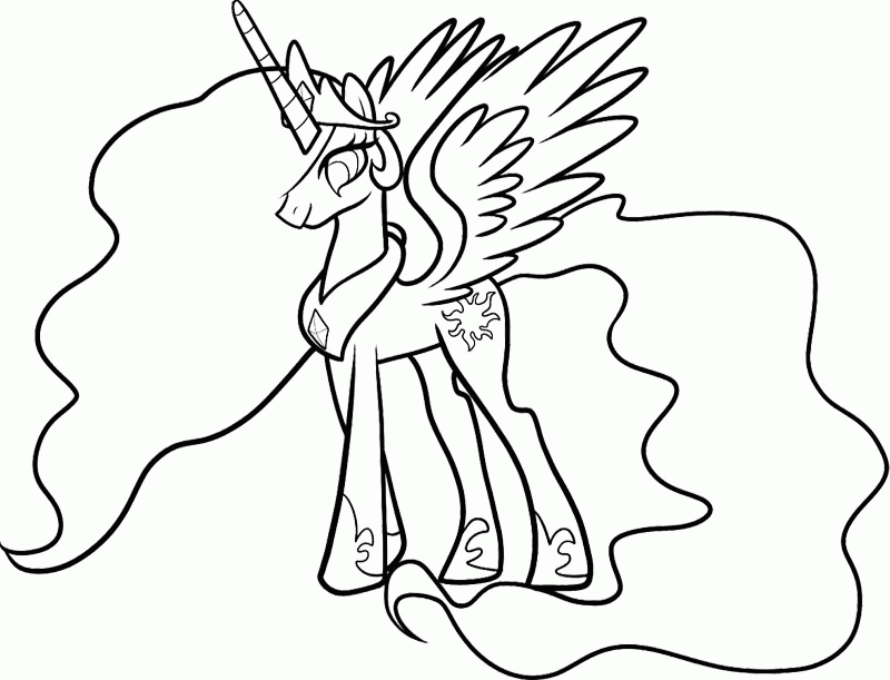 Princess Celestia Rarity My Little Pony Colouring Pages Clip Art Library