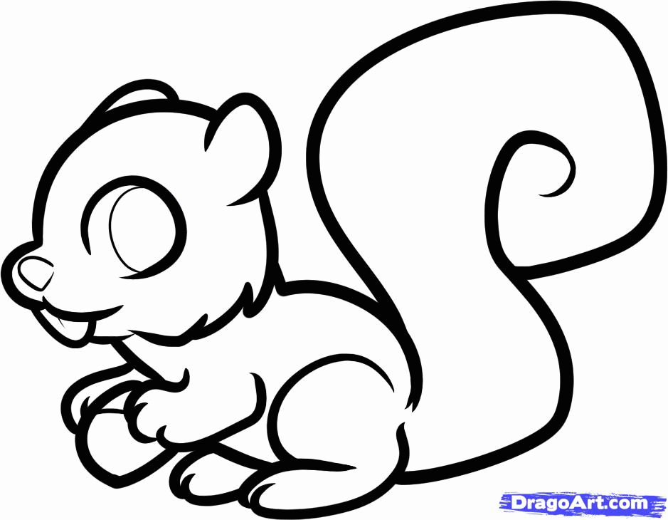 cute baby squirrel cartoon