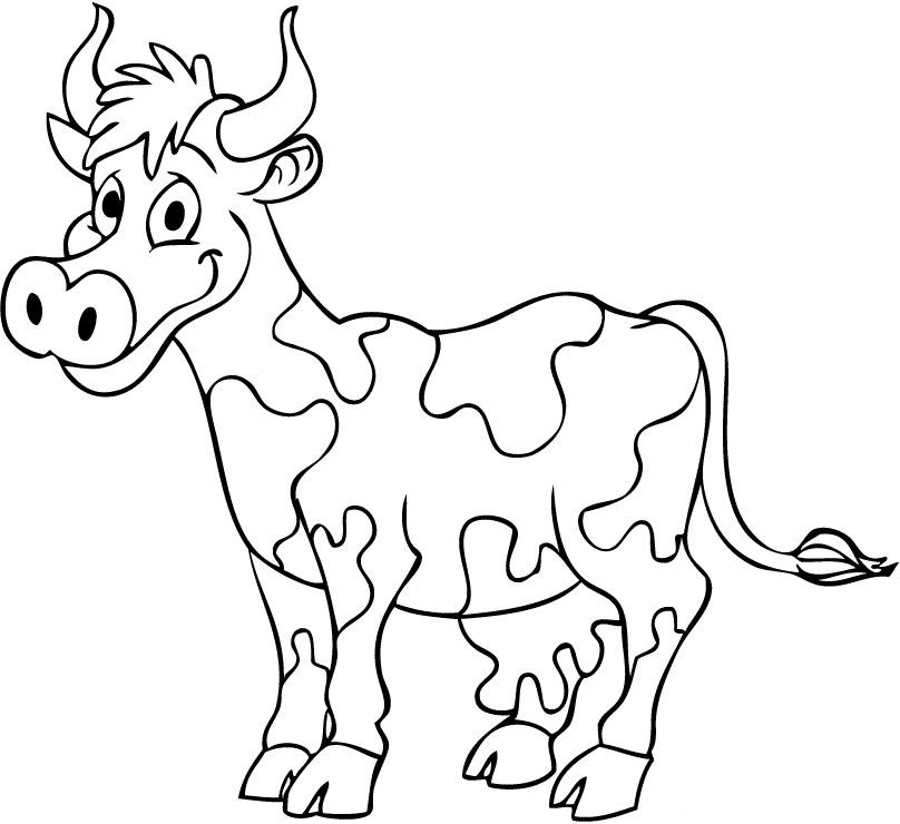 Download Kids Cow Coloring Pages Or Print Kids Cow Coloring Pages
