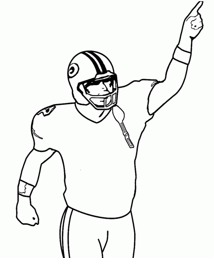 Nfl Football Player Drawing coloring pages |Free coloring on Clipart Library