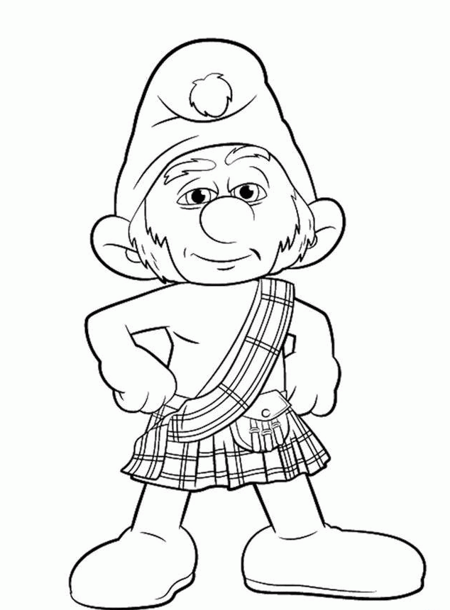 smurf coloring pages from the movie